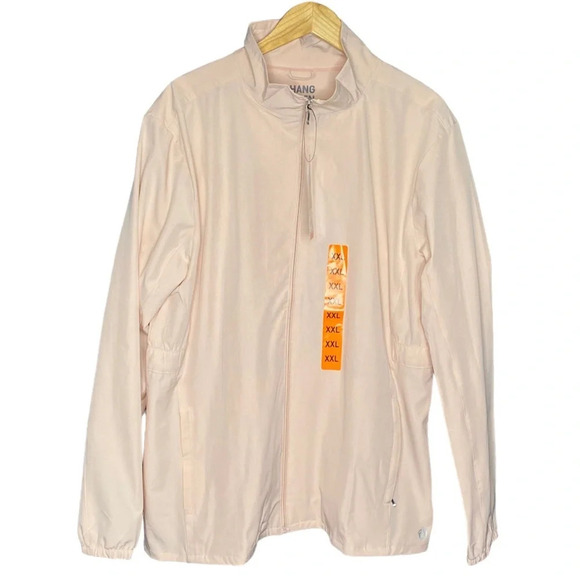 ✨NWT Hang Ten Pink UPF 50+ Water Repellant Hybrid Rain Jacket Plus Size XXL - Picture 2 of 11